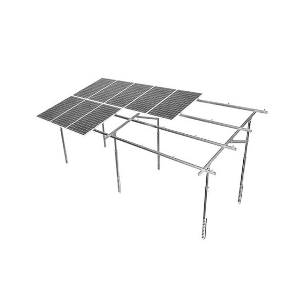 Galvanized Steel Ground Solar Mounting Ground Mount Solar Racking System Demonstration