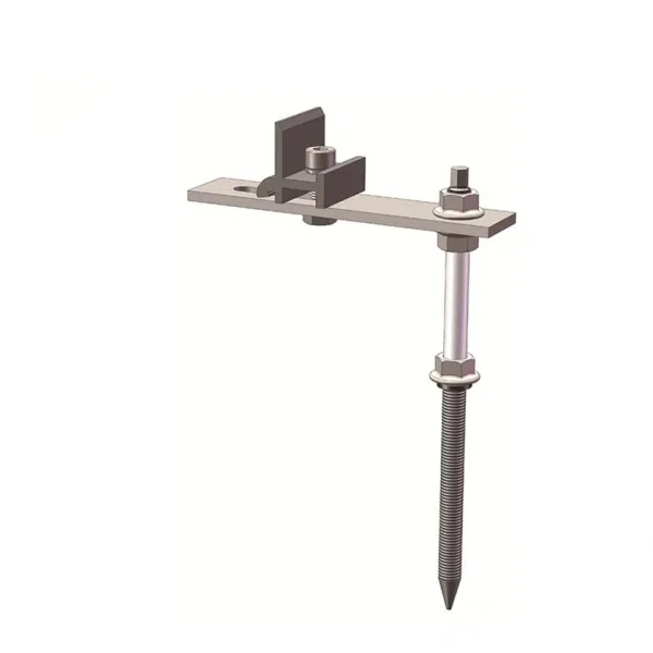 Side view of the solar fixing system Side view of solar fixed system