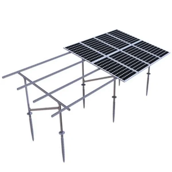Galvanized Steel Solar Ground Racking Galvanized steel solar ground mount effect