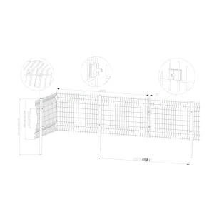Ground mounted solar system fence on white background Ground mounted solar system fence on white background