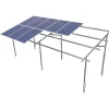 Galvanized steel solar ground mount front view