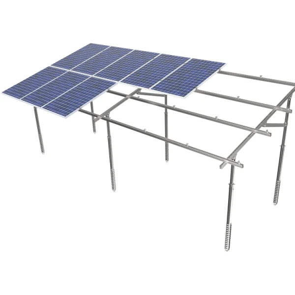 Galvanized Steel Solar Ground Mount Galvanized steel solar ground mount front view