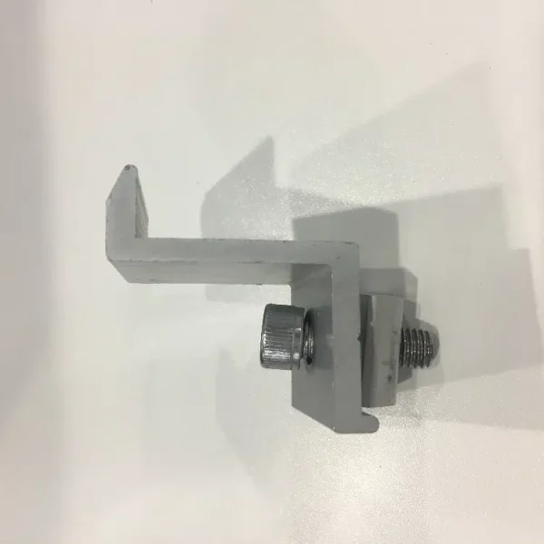 Aluminum Solar End Clips Side view of aluminum solar end clamp