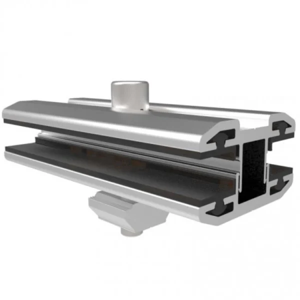 Side view of solar thin film center clip Side view of solar film center clip