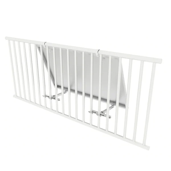 Installation of solar balcony system Solar balcony system back display