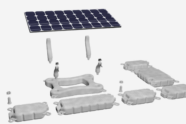 floating solar panel mount