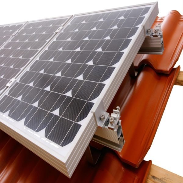 Side view of solar roof Side view of solar roof